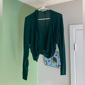 Reformation cropped wrap cardigan
